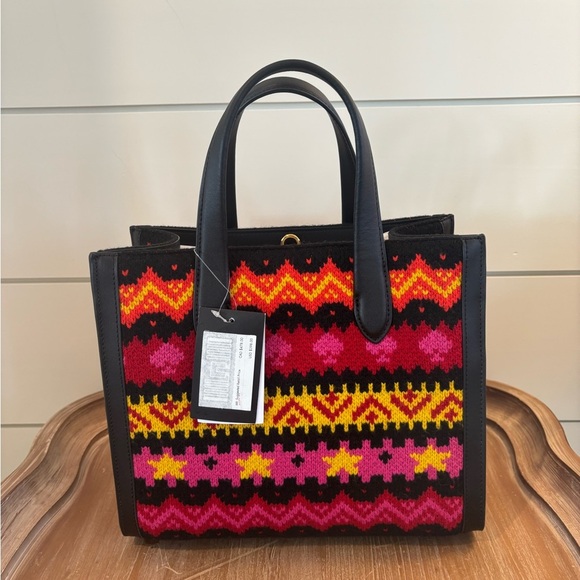 Kate Spade Manhattan Carnival Fair Isle Small Tote NWT - Picture 13 of 14